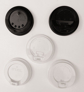 China Plastic Flat / Dome Paper Cup Deksels voor Koffie of Ice Cream Paper Cups leverancier