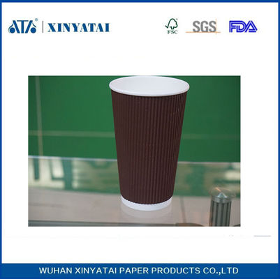 China Geïsoleerde Printing Multi Color Ripple Paper Cups, biologisch afbreekbaar papier Espresso Cups leverancier