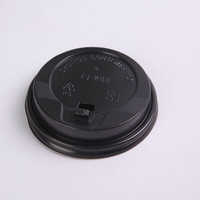 China 80 mm Diameter kunststof zwarte uitloop Paper Cup deksels overeenkomende goed en Eco-vriendelijke leverancier