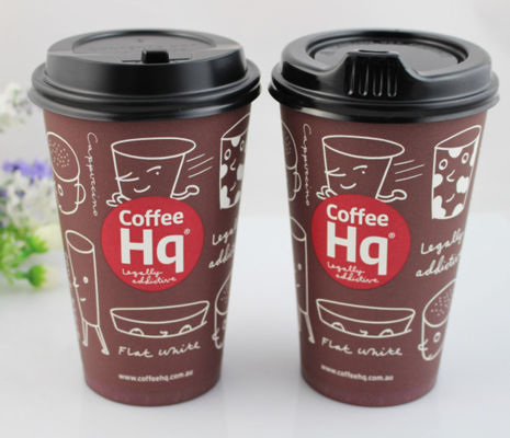 China 80mm / 90mm Black Coffee Tuit Paper Cup Deksels Voor bijpassende Paper Cups leverancier