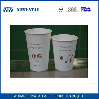 China Biologisch afbreekbaar Disposable White Paper Cups met maat Logo Printing leverancier
