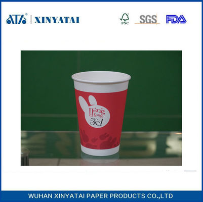 China Aangepaste 8oz Insulated Cold Drink Paper Cups, Single Muur / Double Walled Papier Koppen leverancier