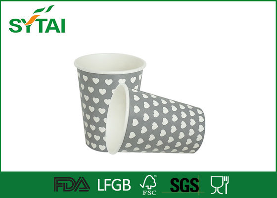 China Kleine 7,5 oz Black Deksel Single Wall Paper Cups, Disposable koffiekopjes met Deksels leverancier