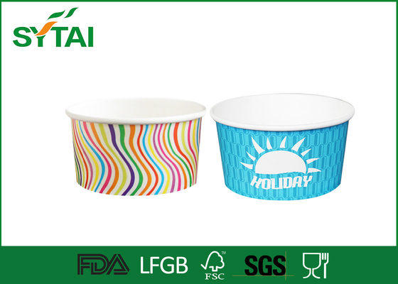 China 4oz Gedrukt Frozen Yoghurt Paper Cup, Disposable Ice Cream Cups met PE gecoat papier leverancier