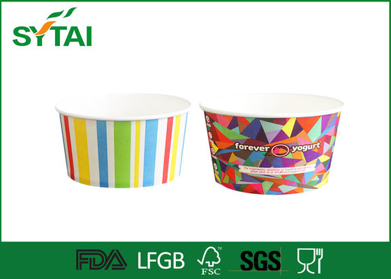 China Recyclebaar leuke Patroon van waterdichte Ice Cream Paper Cups, Kleine Disposable Paper Cups 16oz leverancier
