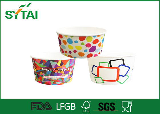 China Kleine maat gemaakte Frozen Yogurt &amp; Ice Cream Papier Kopjes met Deksels, papier kommen 2oz leverancier