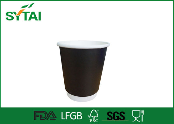 China Geïsoleerde wegwerp dubbele wand papier Cups, koffie of thee warme drank Paper Cup 10oz leverancier