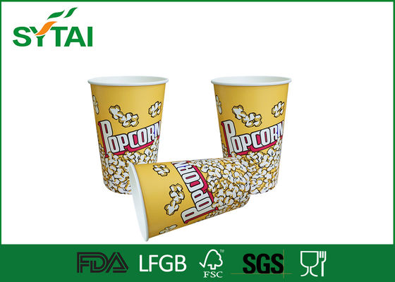 China Milieuvriendelijke 32oz Paper Popcorn Buckets / Popcorn Kopjes met offset of Flexo leverancier