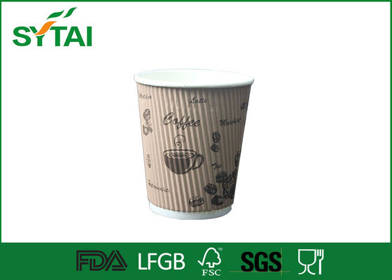 China 12 oz 400ml Biologisch afbreekbaar Eco-vriendelijke koffie Ripple Paper Cup / Kleine Paper Cups leverancier