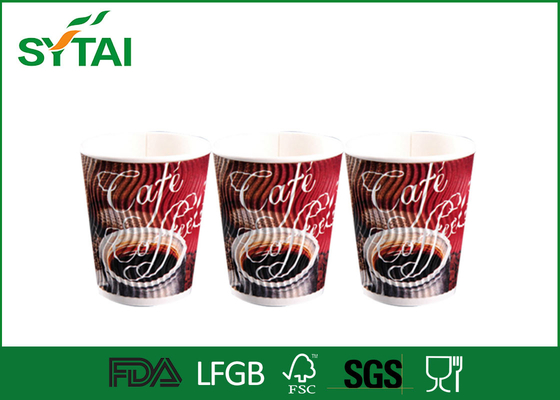 China Geïsoleerde 14oz het Document van de Douaneembleem Gedrukte Rimpeling Koppen voor Hete Koffie leverancier