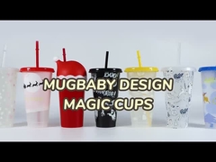 Vrolijk kerstcadeau Glazen plastic kleurverandering drinkbeker Kerstbeker met rietje