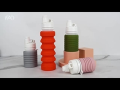 Voedingsmiddelen PP siliconen waterfles Opvouwbaar 350 ml 550 ml 750 ml