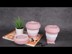 350 ml 500 ml siliconen reiskoffiekop opvouwbaar OEM ODM
