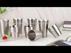 6 oz geïsoleerde roestvrijstalen drinkbekers stapelbaar