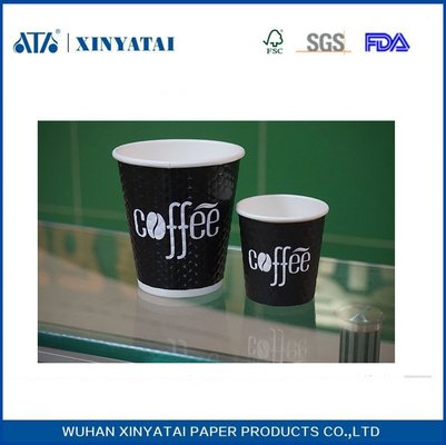 China Papier Materiaal reliëf Disposable Paper Cups, maat gemaakte papieren Koppen leverancier