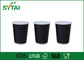 Gedrukte Zwarte Rimpelingsdocument Koppen/Cappuccino Biologisch afbreekbare Beschikbare Koppen met Dekking leverancier